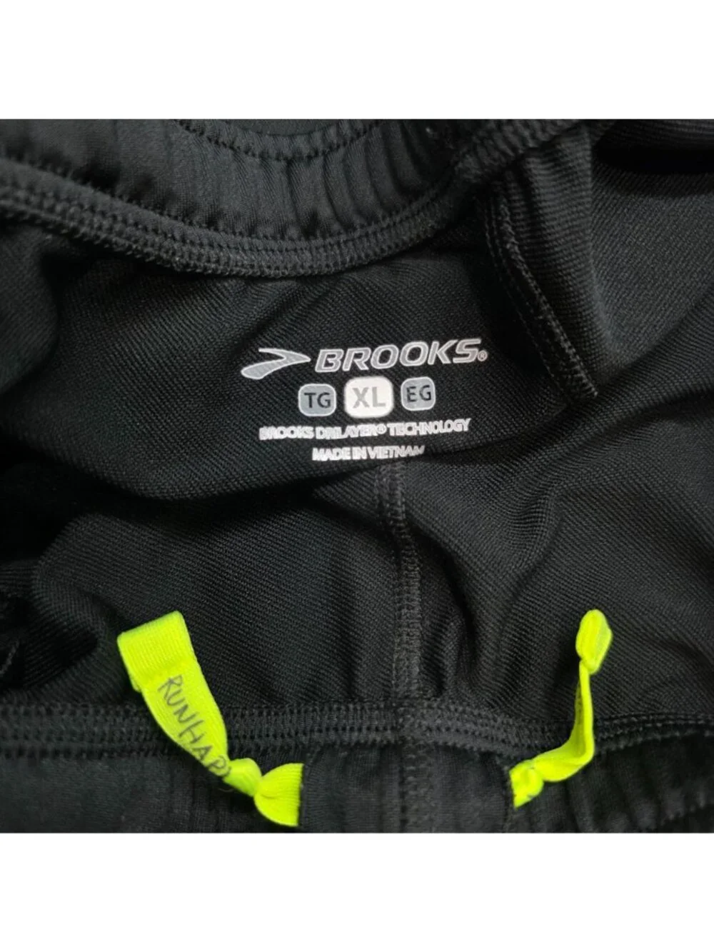 Mens Brooks Spartan Track Pants Drawstring Polyester Blend Stretch Size XL